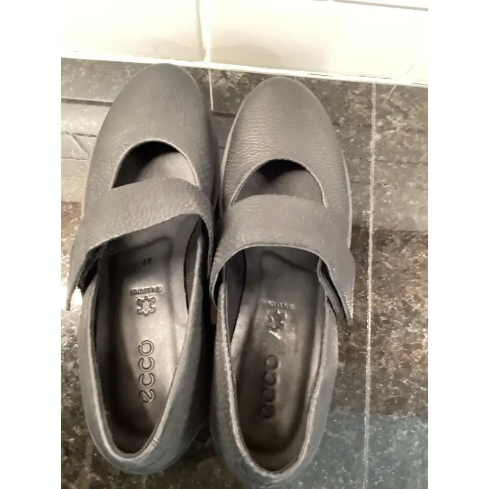 Ecco Women's Skyler 45 Mary Jane Leather Wedge Shoes Comfort Black Size 37